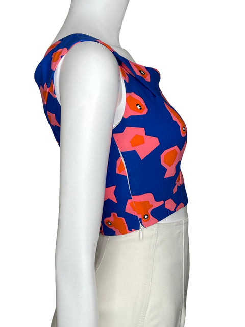 Top Tesoro TPS Print Doble Tira Azul-Talla S