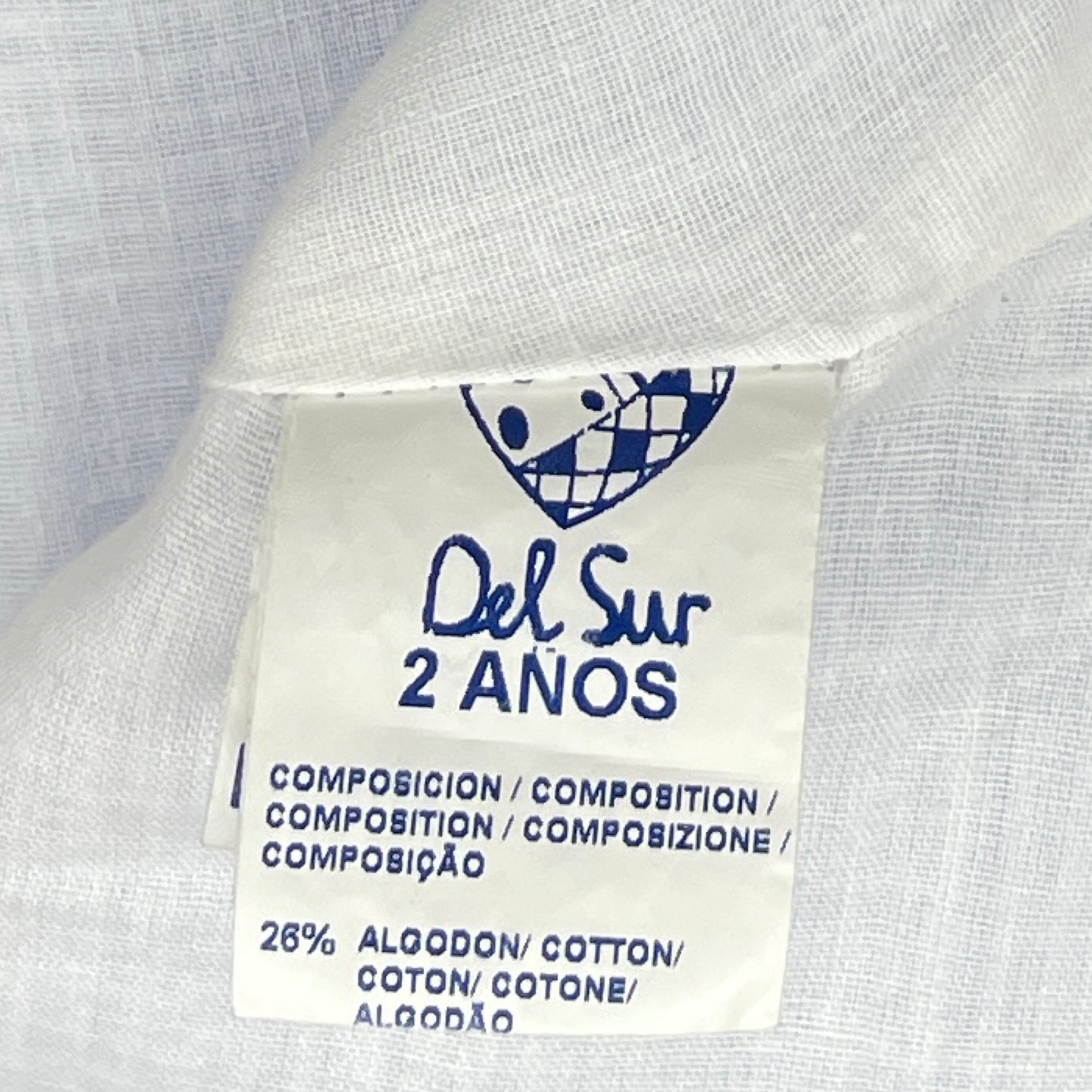 Vestido Del Sur Rayas Vuelos Sin Mangas Blanco-
Talla 2