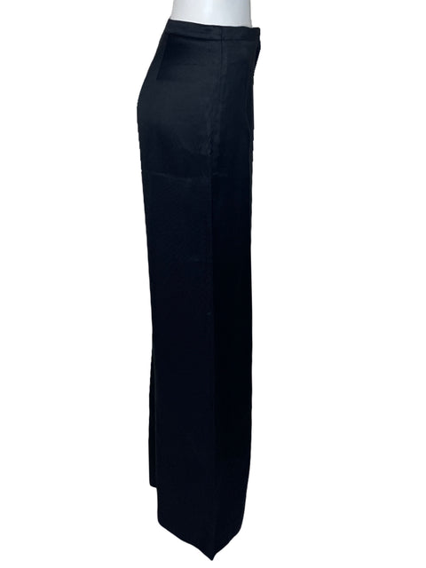 Pantalón Helmut Lang Recto Tiro Alto Negro-Talla 8