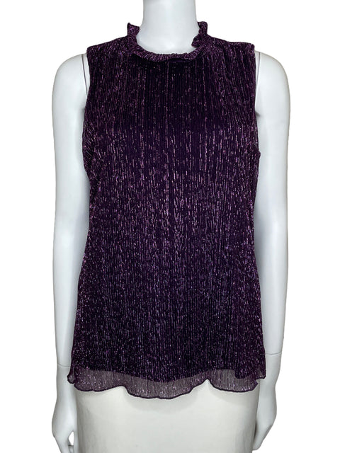 Top Adiva Metálico Sin Mangas Adiva Morado-Talla M