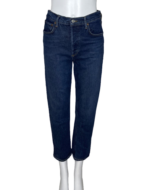 Pantalón Agolde Botones Tiro Alto Azul-Talla 27