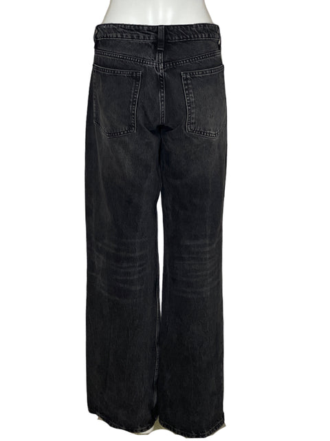 Pantalón Zara Denim Straight Negro-Talla 8
