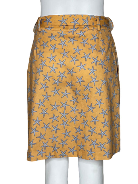 Falda Dolores Promesas Botones Cinturon Naranja-Talla 10