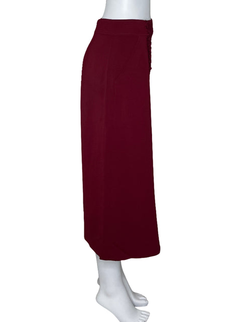 Falda A.L.C. Botones Bolsillo Rojo-Talla 2