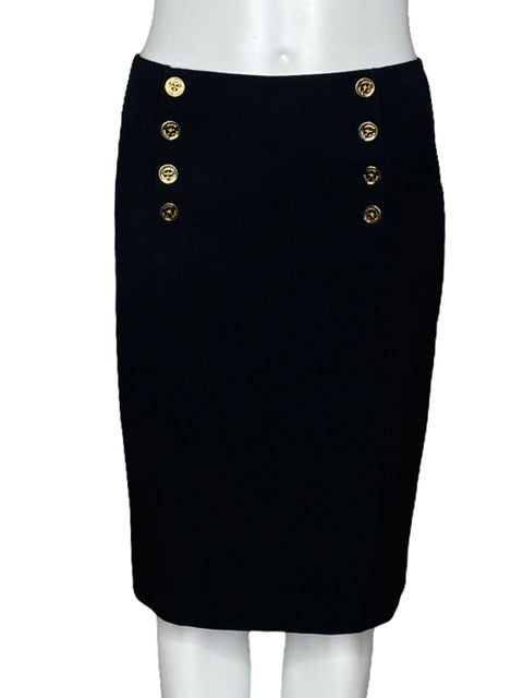 Falda Raplh Lauren Midi Botones Negro-Talla 4P