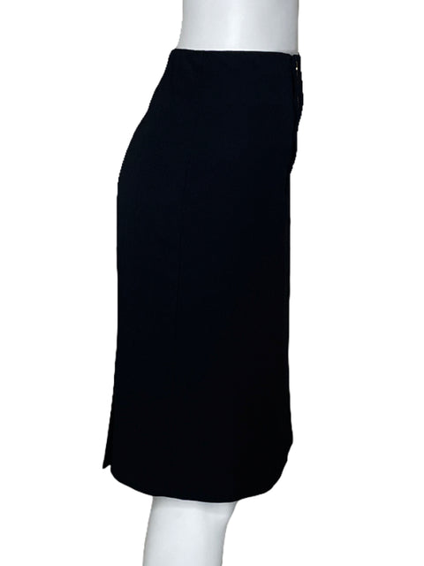 Falda Raplh Lauren Midi Botones Negro-Talla 4P