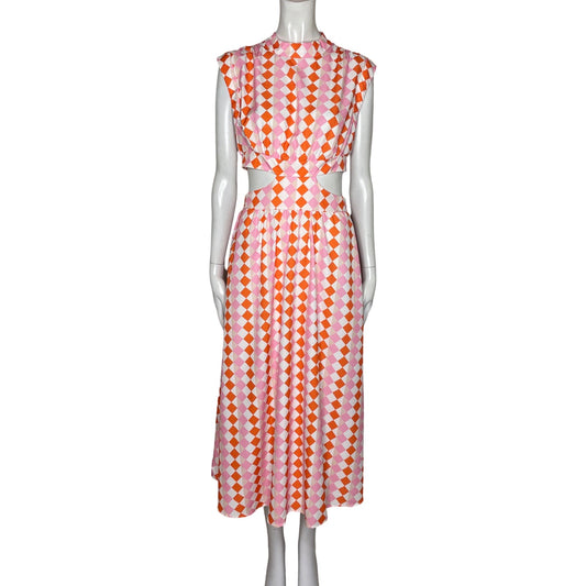 Vestido Tesoro TPS Cuadros Naranja-Talla S