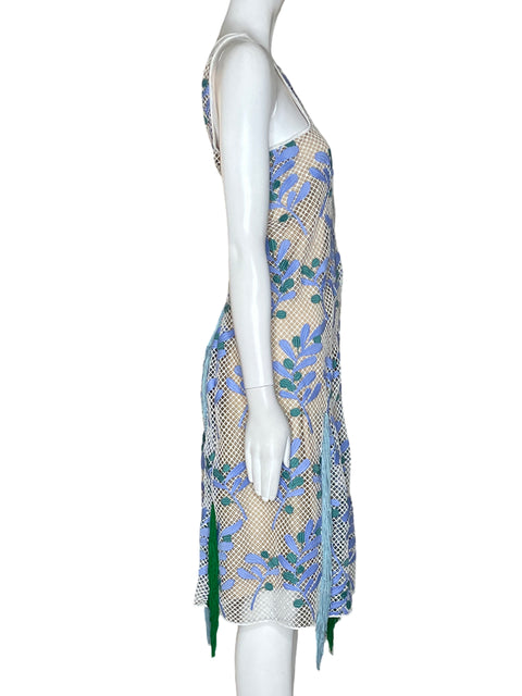 Vestido Lidia Minota Bordado Azul-Talla  M