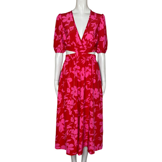 Vestido Tesoro TPS Flores Rojo-Talla S