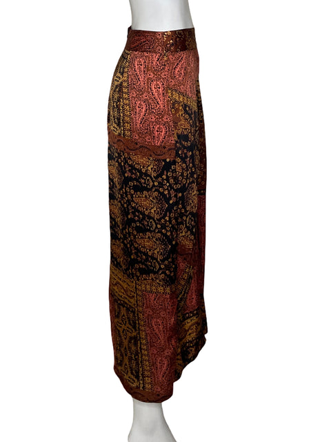 Falda Zara Estampado Rojo-Talla M
