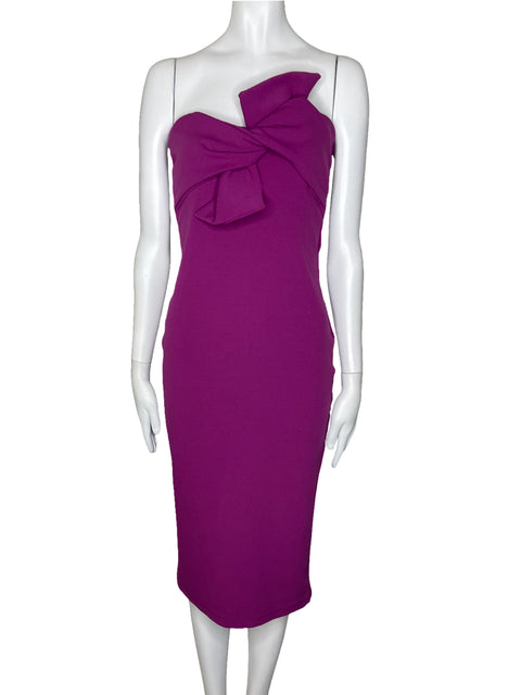 Vestido Topshop Strapless Lazo Rosado-Talla 6