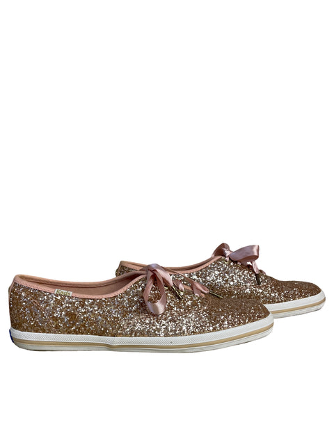 Calzado Kate Spade Keds Rose Gold Glitter-Talla 8