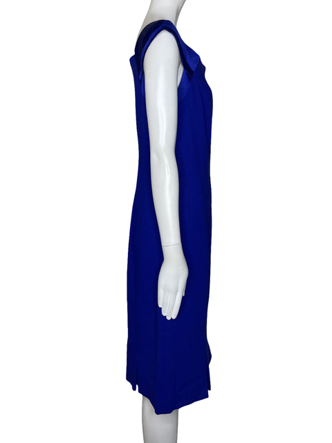Vestido Magaschoni Collection Midi Sin Mangas Azul-Talla M
