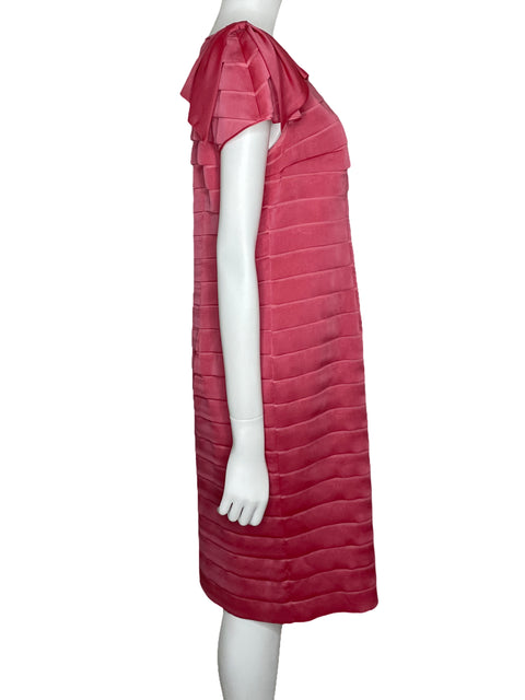 Vestido Julian Gil Pliegues Midi Rosado-Talla 44