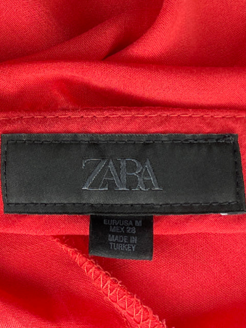 Falda Zara Maxi Fluida Naranja-Talla M