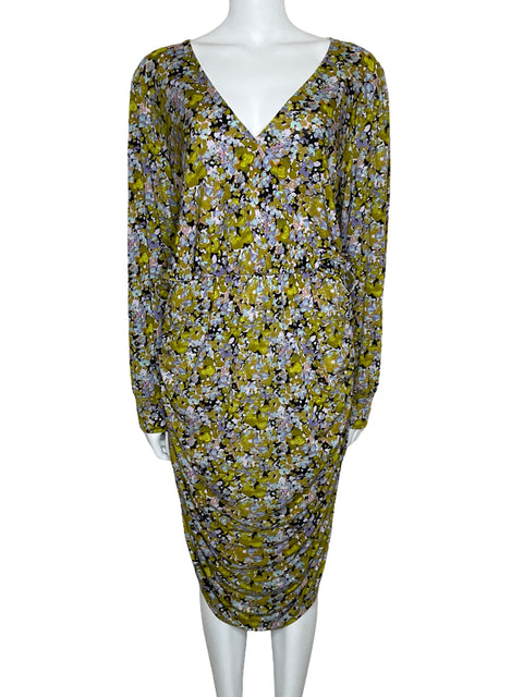 Vestido Vero Moda Drapeado Estampado-Talla L