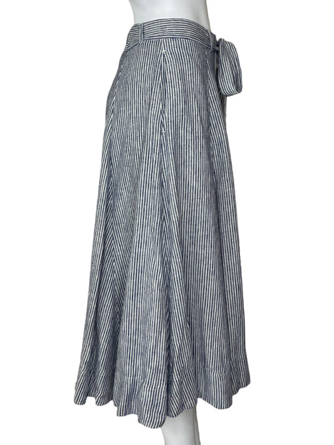 Falda Ralph Lauren Maxi Rayas Azul-Talla 8