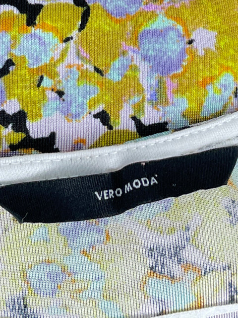 Vestido Vero Moda Drapeado Estampado-Talla L