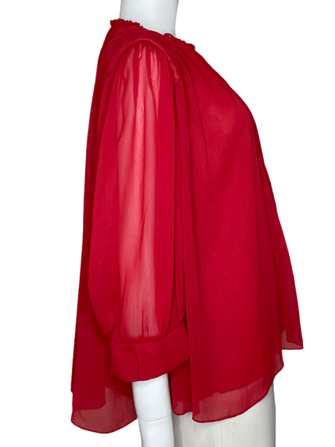 Blusa Zara Fluida Casual Rojo-Talla L