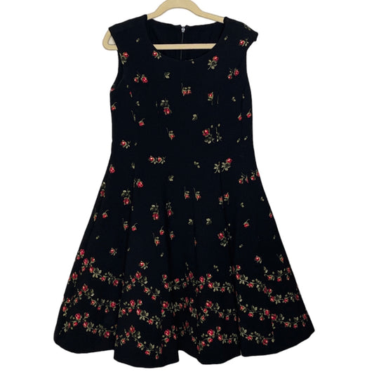 Vestido Mona Lisa Floral Negro-Talla 10