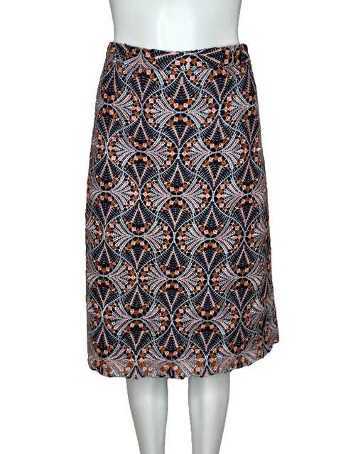 Falda Moulinette Soeurs Encaje Midi Azul-Talla 14