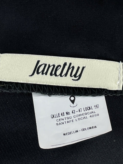 Blusa Janethy Fluida Mangas Puff Negro-Talla U