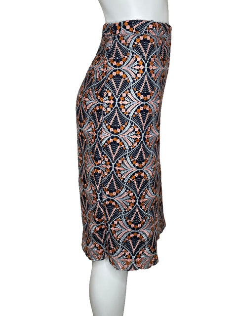 Falda Moulinette Soeurs Encaje Midi Azul-Talla 14