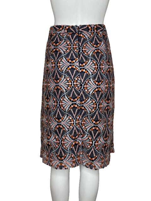 Falda Moulinette Soeurs Encaje Midi Azul-Talla 14