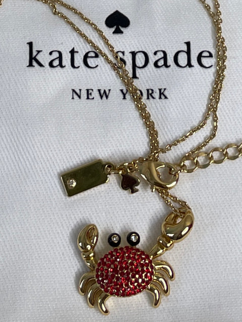 Collar Kate Spade Pave Crab Rojo-Talla U