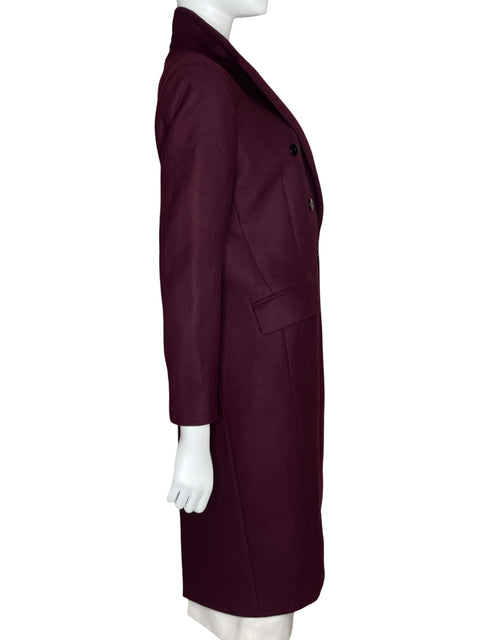 Gabardina Zara Manteco Bolsillos Rojo-Talla S