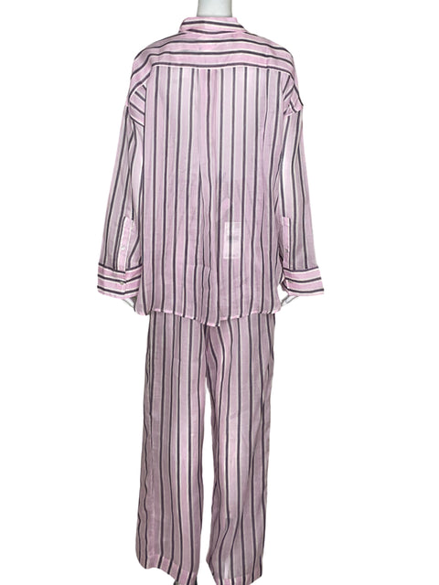 Set MNG Rayas Pijamero Rosado-Talla L