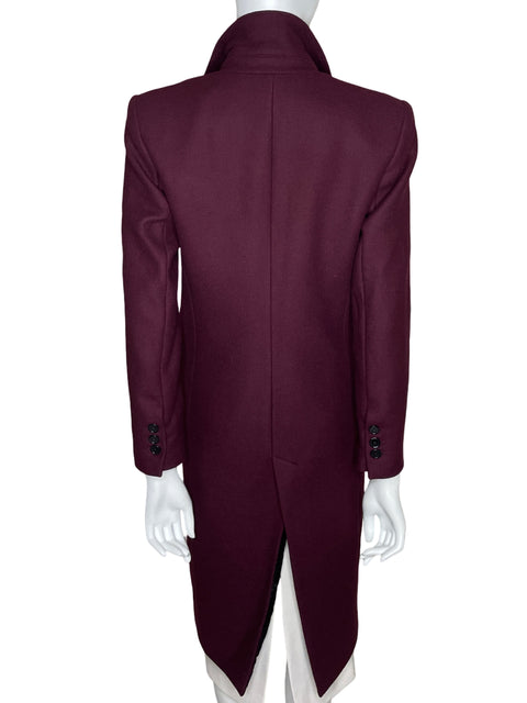 Gabardina Zara Manteco Bolsillos Rojo-Talla S