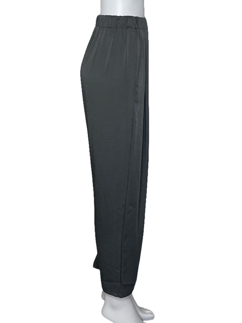 Pantalón Tyche Fluido Pinza Gris-Talla L