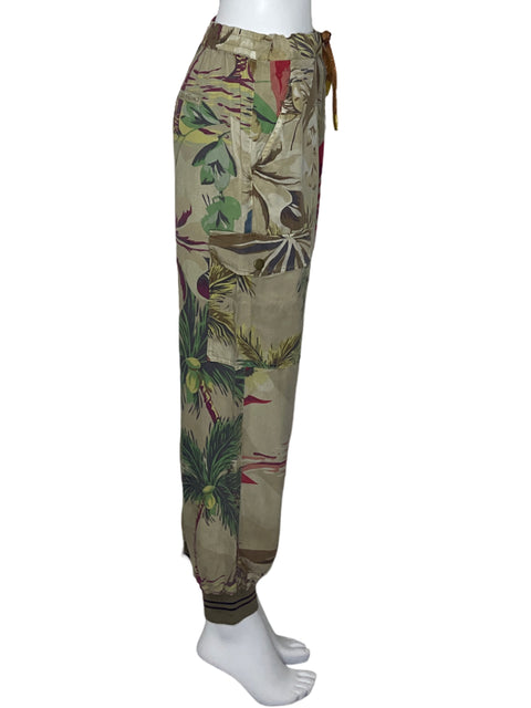 Pantalón Desigual Estampado Cargo Beige-Talla L