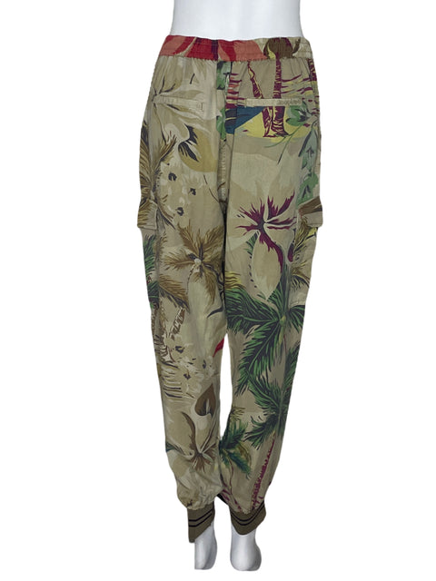 Pantalón Desigual Estampado Cargo Beige-Talla L