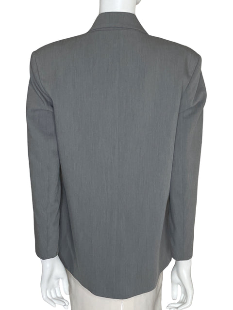 Blazer Zara Bolsillos Un Botón Gris-Talla M