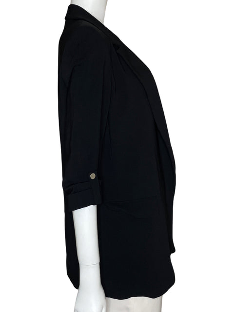 Blazer Zara Abierto Media Manga Negro-Talla S