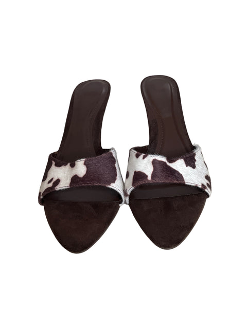 Calzado Zara Destalonados Animal Print Marrón-Talla 41