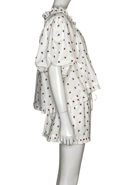 Set Lamaregold Bordado Flor Blanco-Talla L