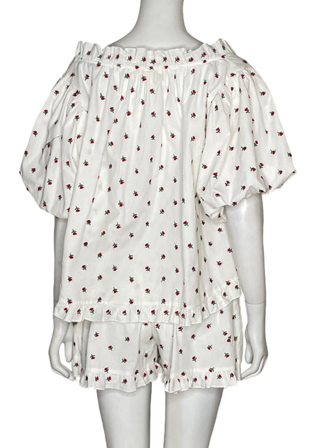 Set Lamaregold Bordado Flor Blanco-Talla L