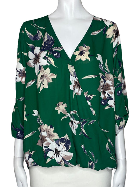 Blusa West K Floral Verde-Talla L