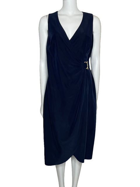 Vestido DKNY Midi Sin Mangas Azul-Talla 6