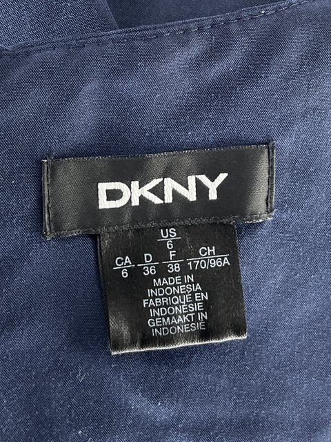 Vestido DKNY Midi Sin Mangas Azul-Talla 6