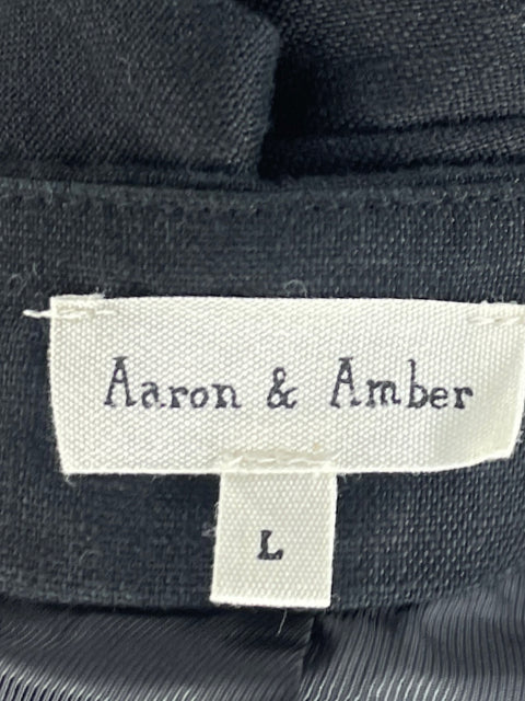Chaleco Aaron & Amber Botones Bolsillo Negro-Talla L