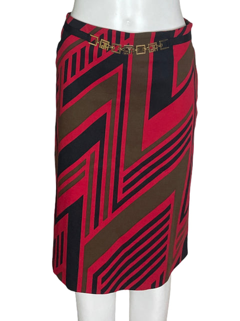 Falda Pedro del Hierro Estampado Rojo- Talla 38