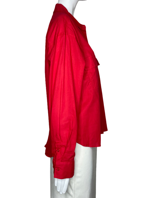Camisa Esprit Bolsillo Rojo-Talla XL