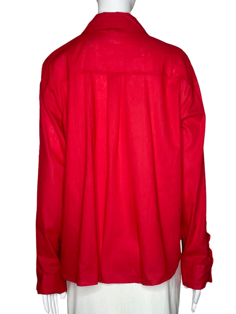 Camisa Esprit Bolsillo Rojo-Talla XL