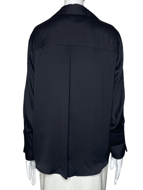 Camisa Zara Satinado Negrooo-Talla XL