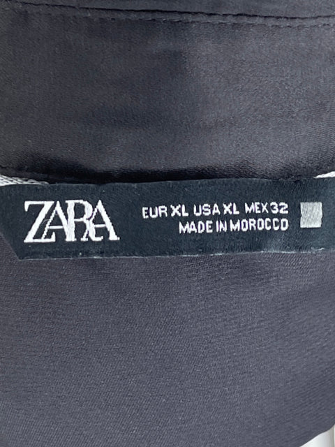 Camisa Zara Satinado Negrooo-Talla XL