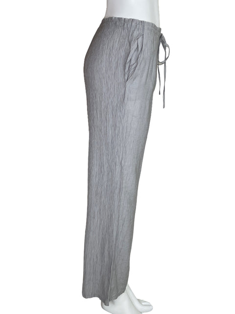 Pantalon Zara Crinkle Gris-Talla S